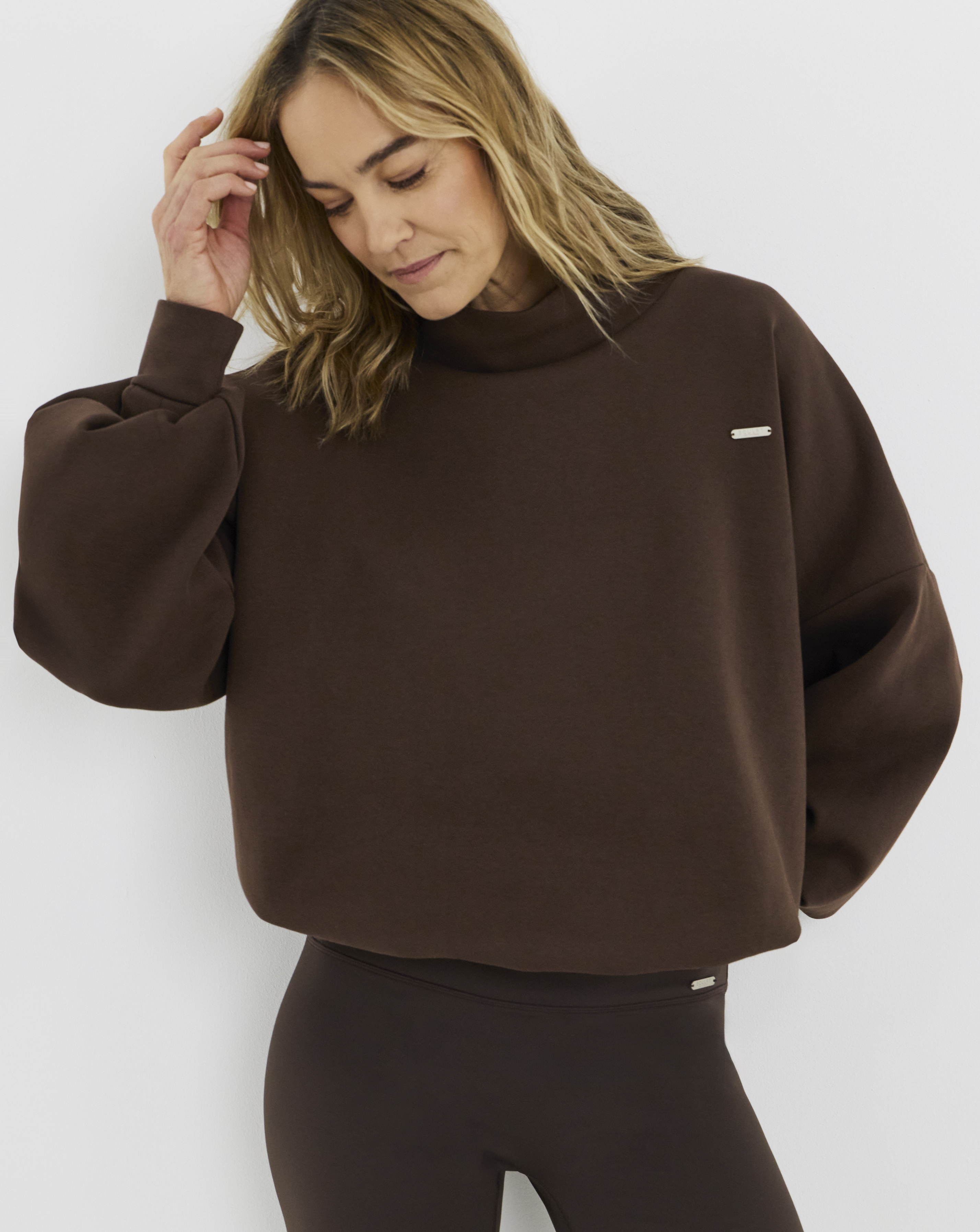 Sculpt Activewear High Neck Jumper Brown - Sculpt Activewear - Size3XL