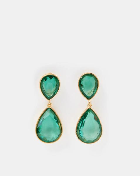 Accessorize Double Gem Teardrop Earrings