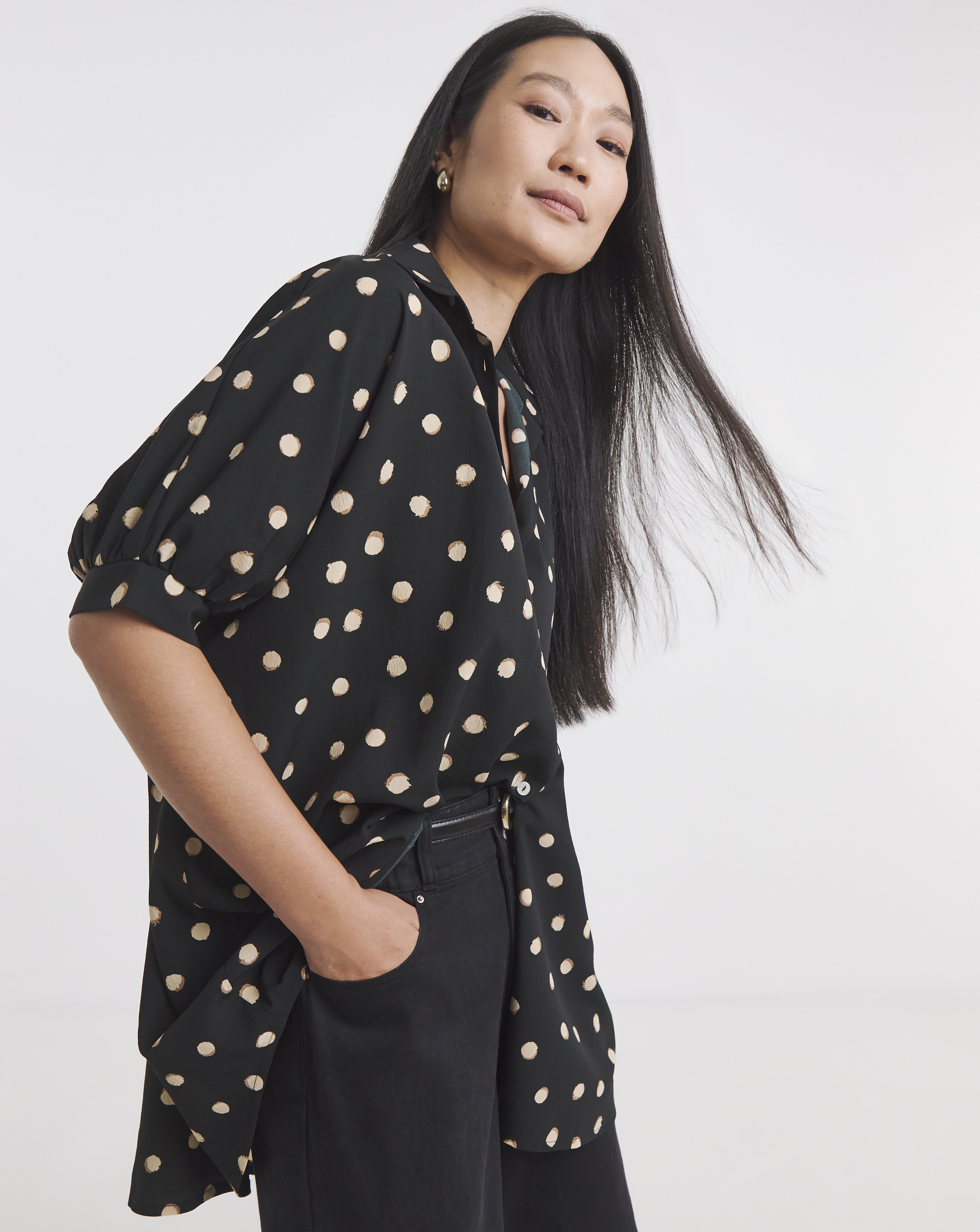 Printed Oversized Blouse