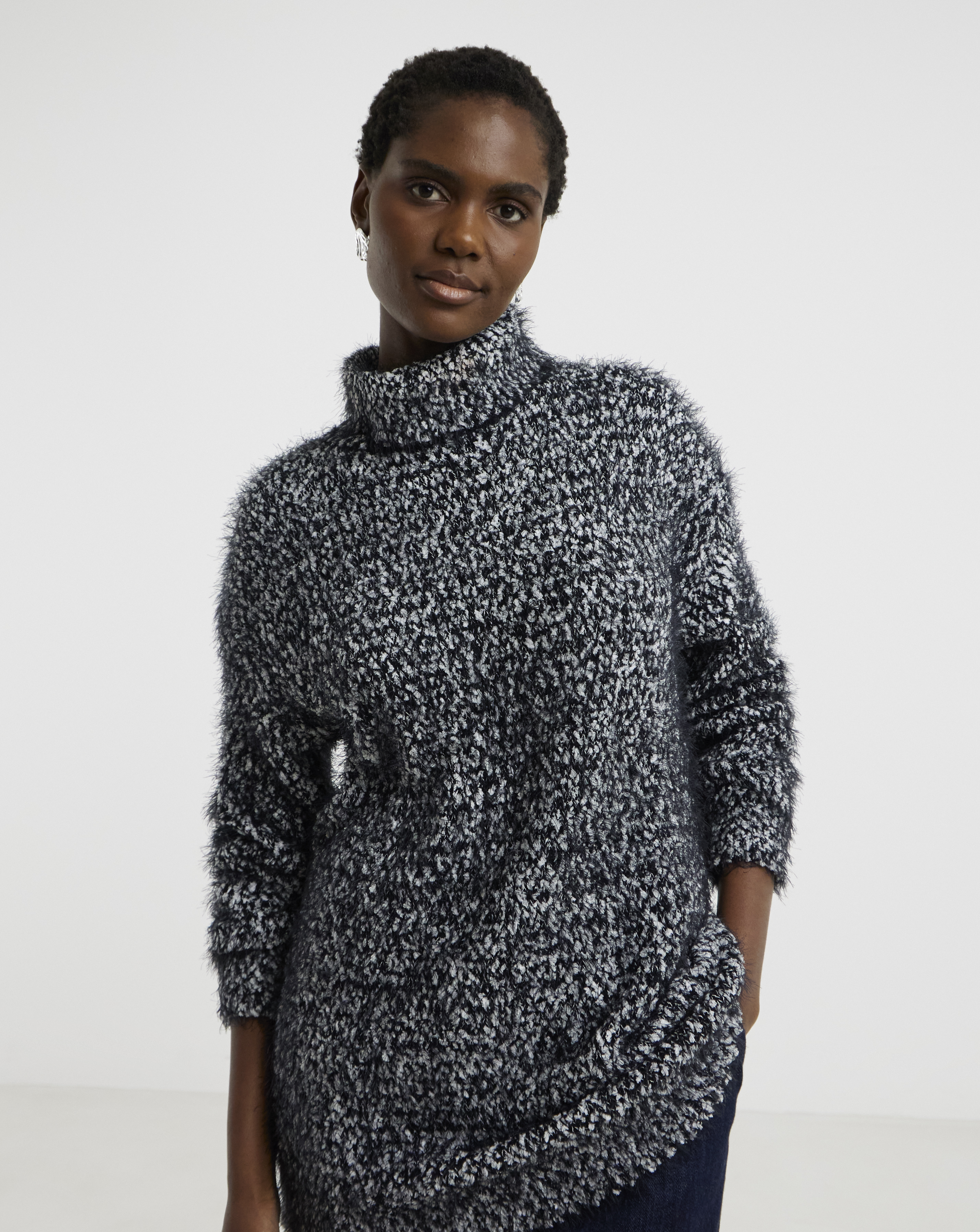 Roll Neck Textured Tunic