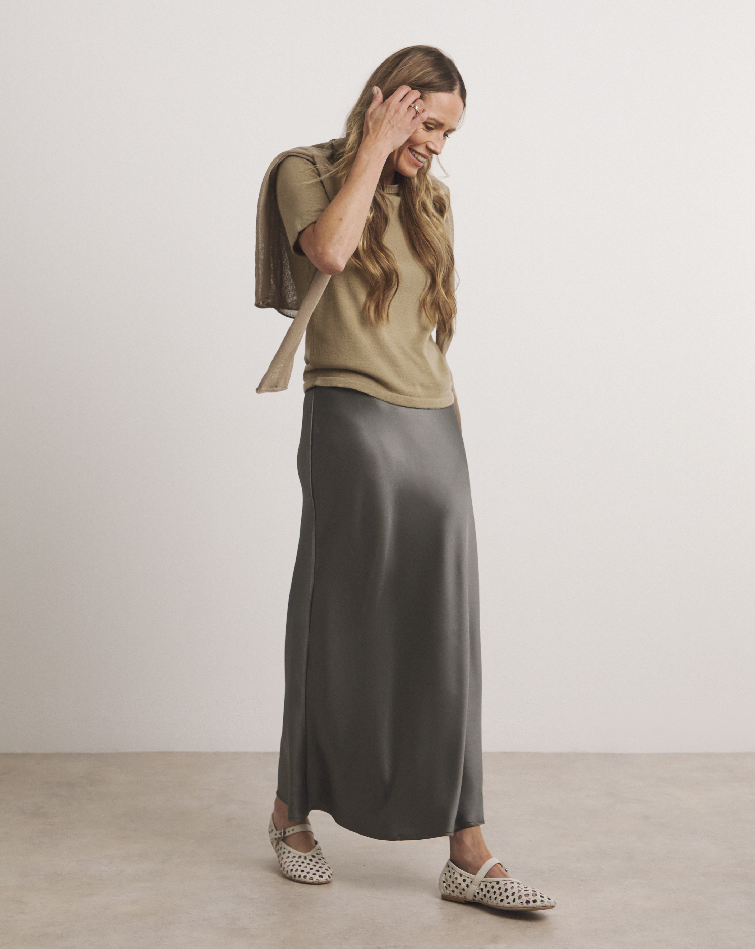 Anthology Satin Slip Skirt