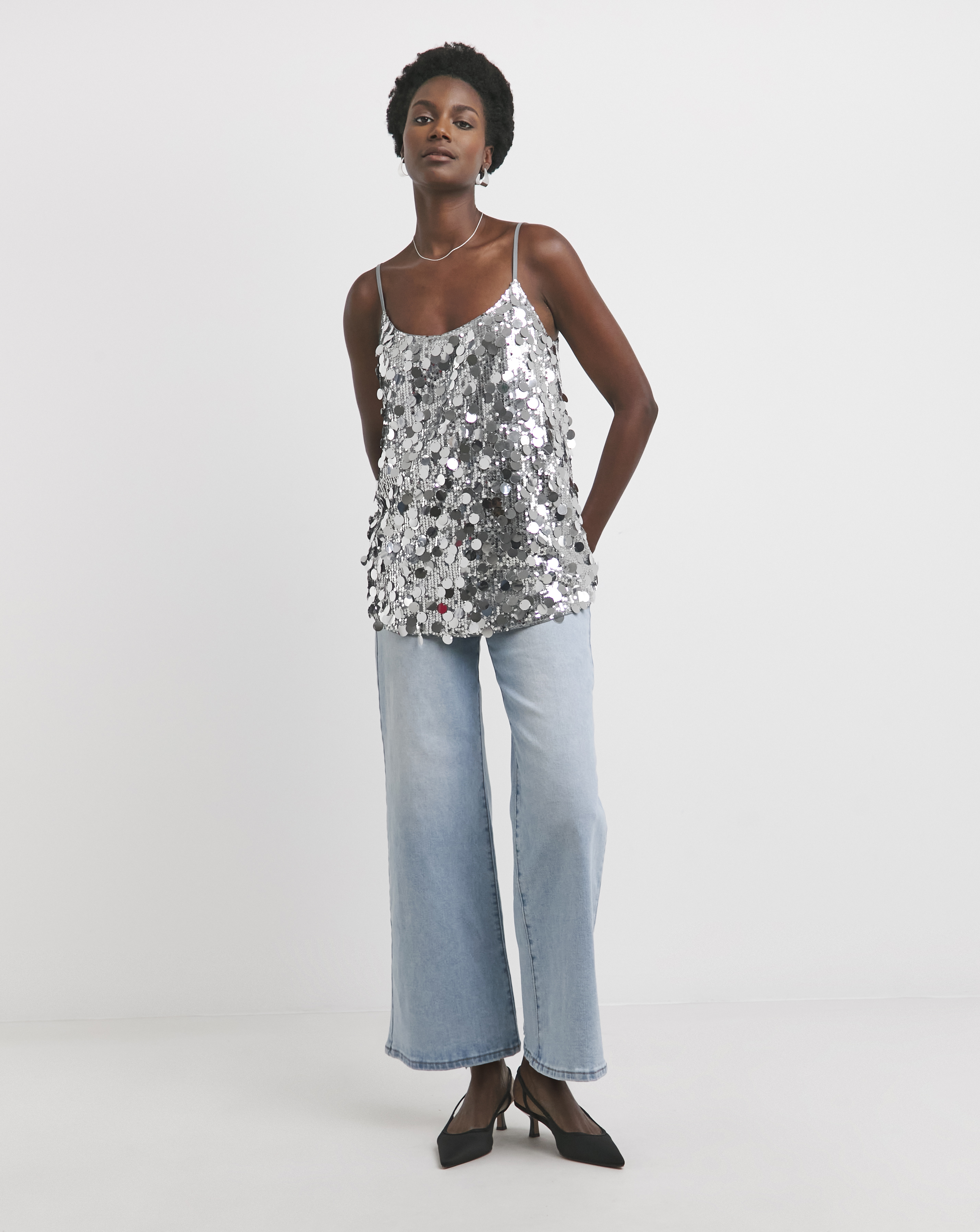 Sequin Cami Top