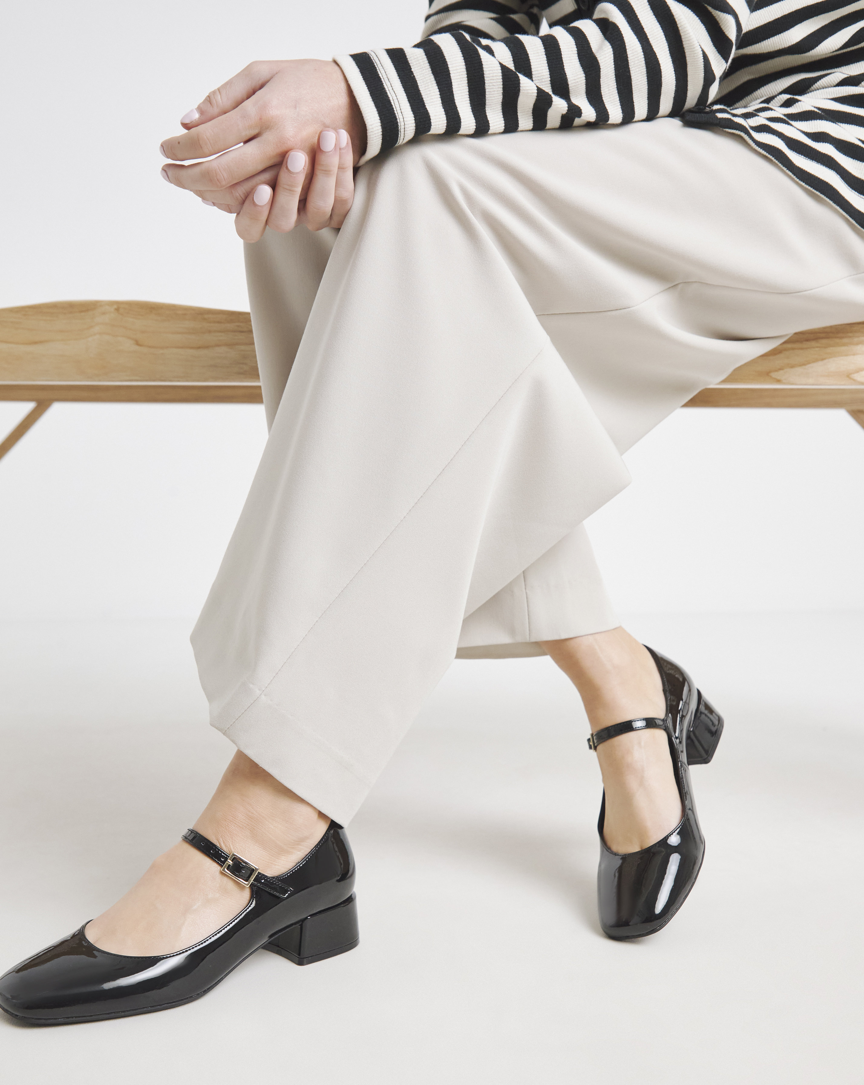 Low Block Heel Mary Jane Extra Wide