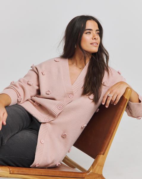 Floral Applique Cardigan - Image