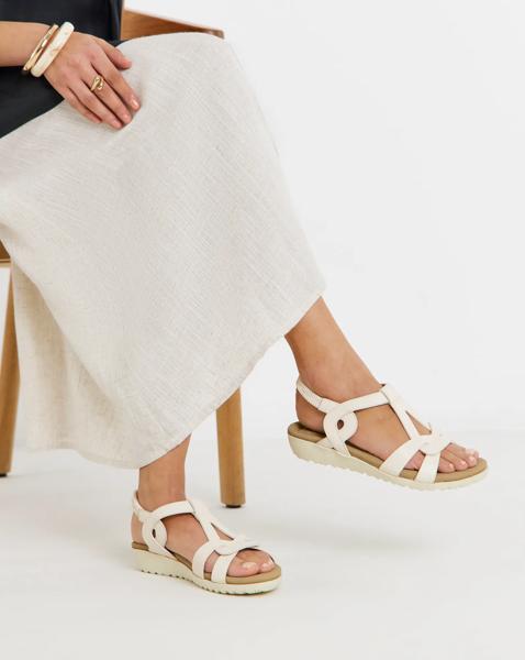 Twist Detail Comfort Sandal Wide