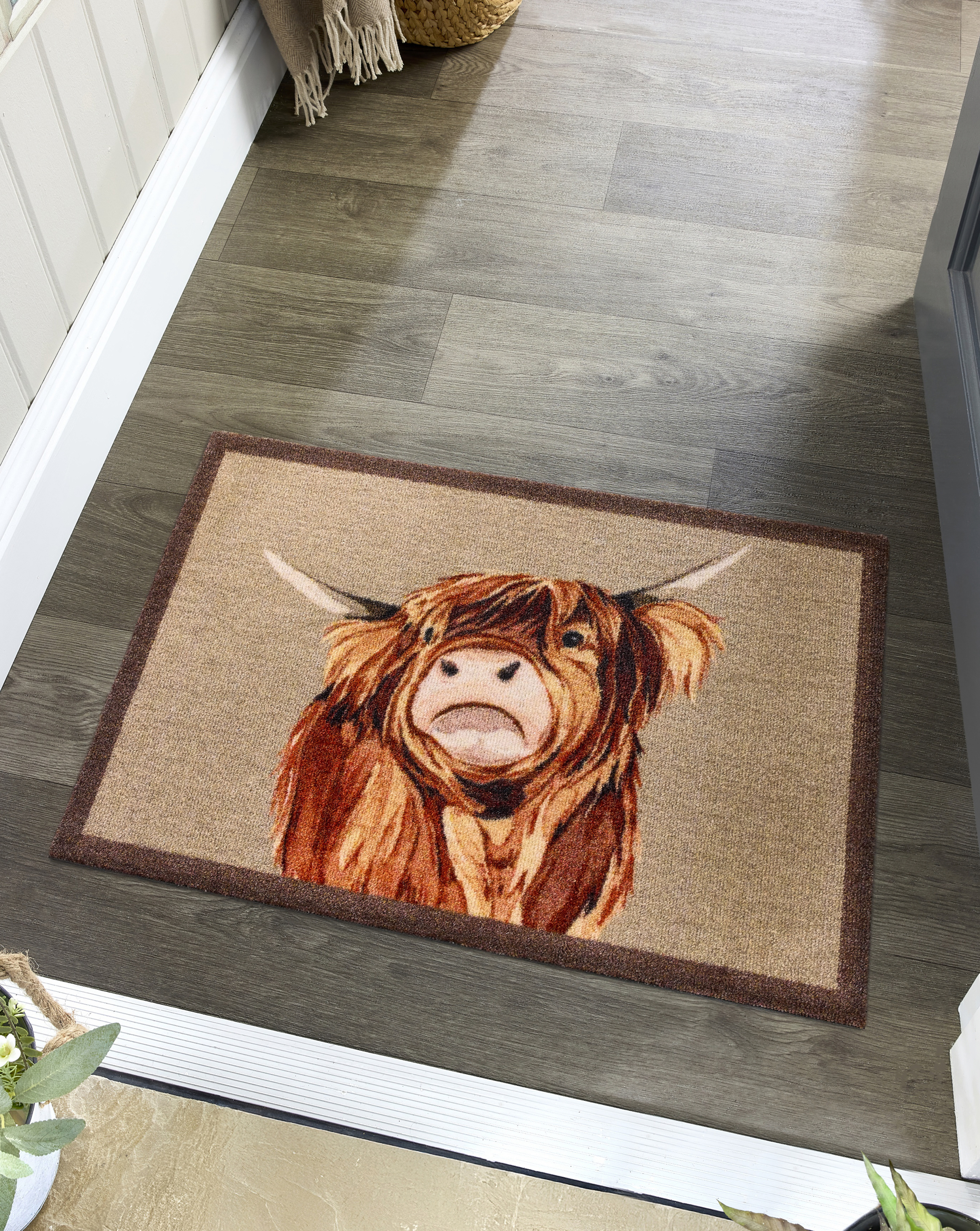 Nylon Indoor Highland Cow Doormat