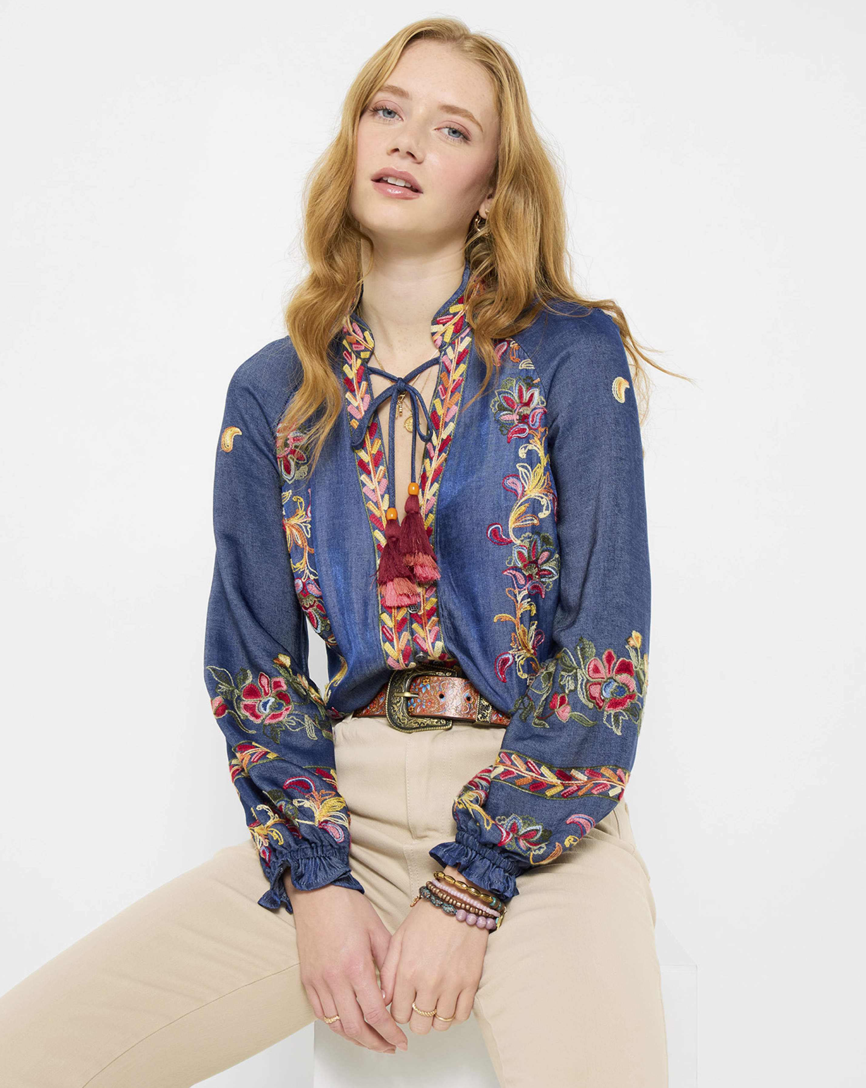 JB Festival Fun Embroidered Top