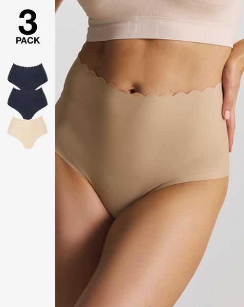 3Pack Scallop No VPL Knickers