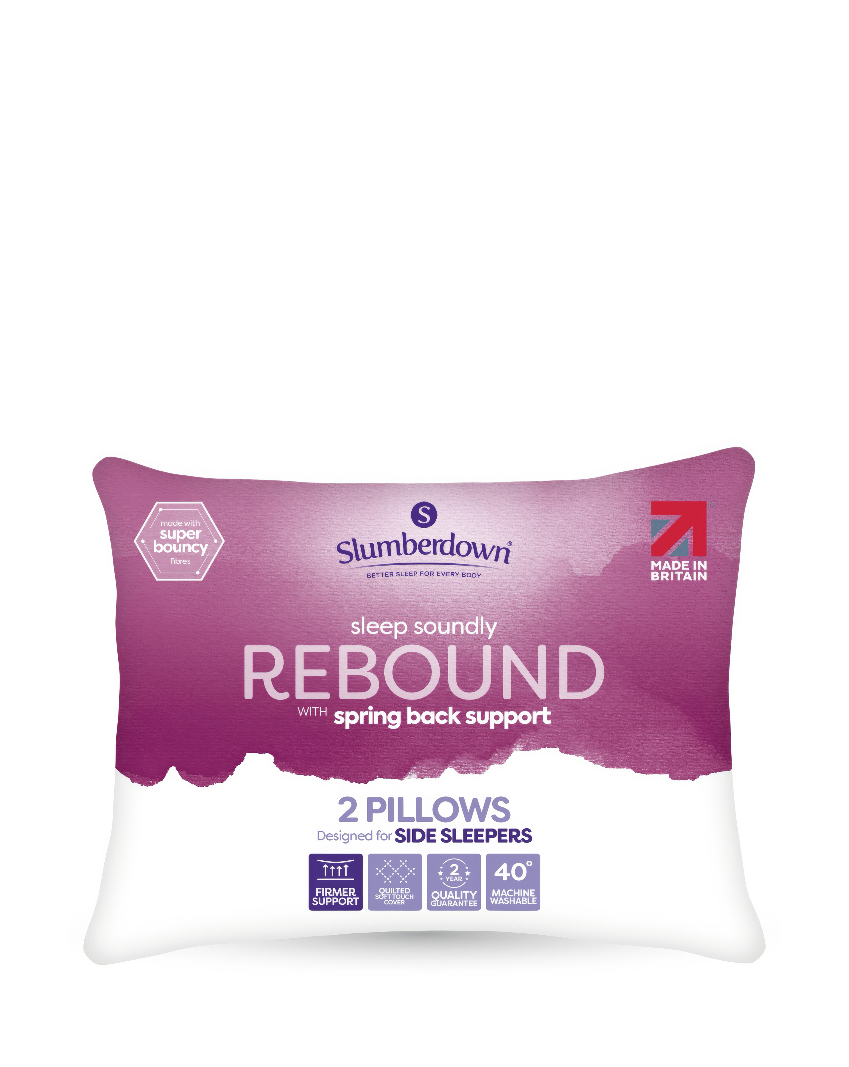 Slumberdown Rebound Firm Pillows 2 Pack