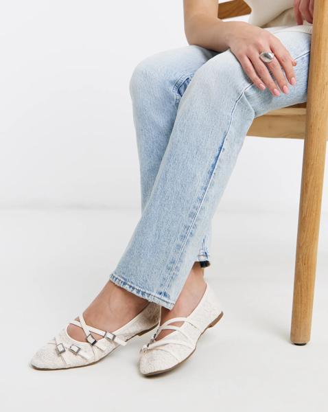 Multi Buckle Ballerinas Wide Fit