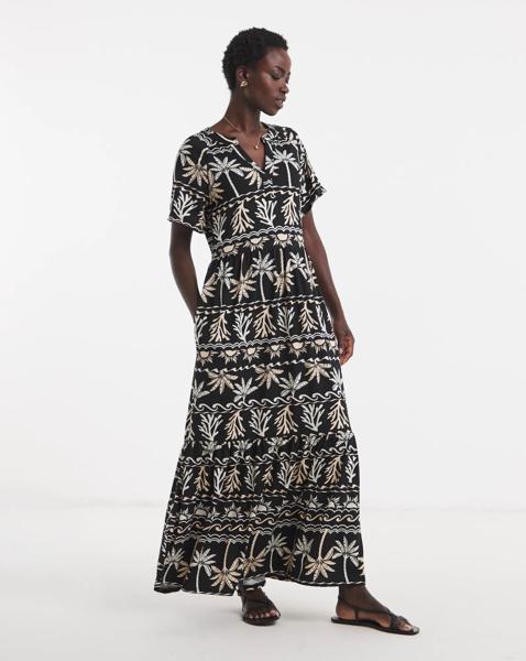 Soft Touch Notch Neck Maxi Dress