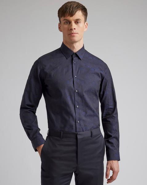 Ted Baker Floral Jacquard Slim Fit Shirt