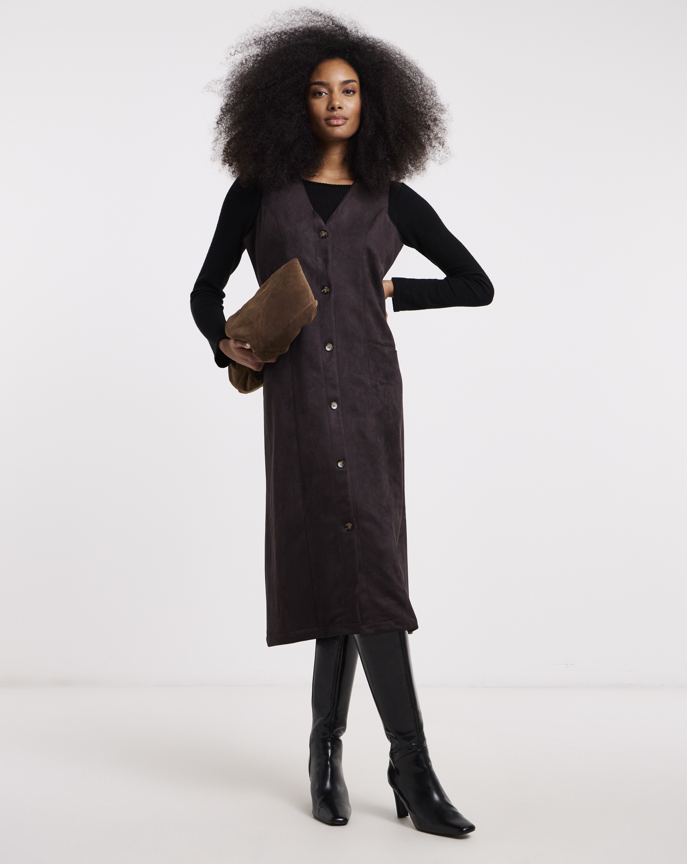Simply Be Suedette Midi Dress