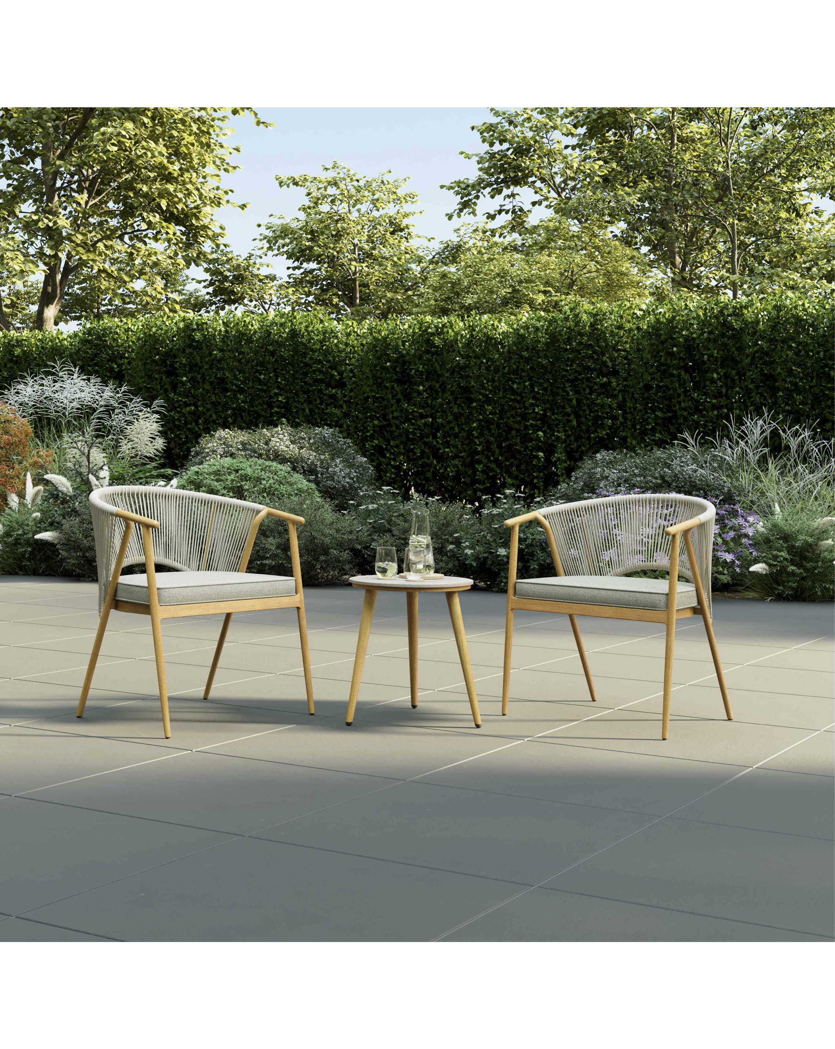 Charles Bentley Rope Weave Bistro Set