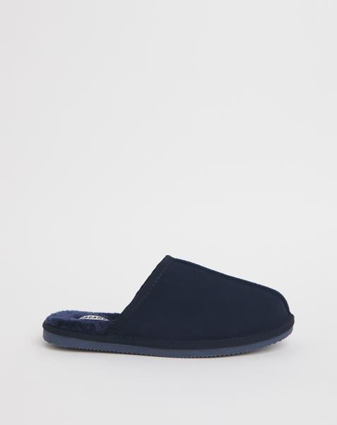 Suede Faux Fur Lined Slippers Wide