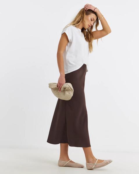 New In - Pieces Franan High Waist Woven Skirt