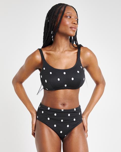 Embroidered Spot Bikini Set