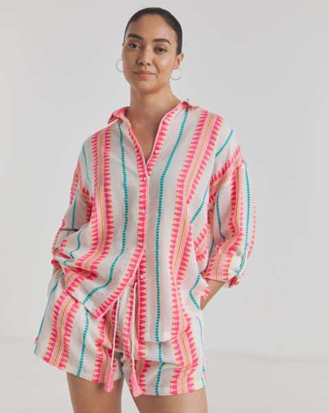 Beach to Jacquard Stripe Co ord
