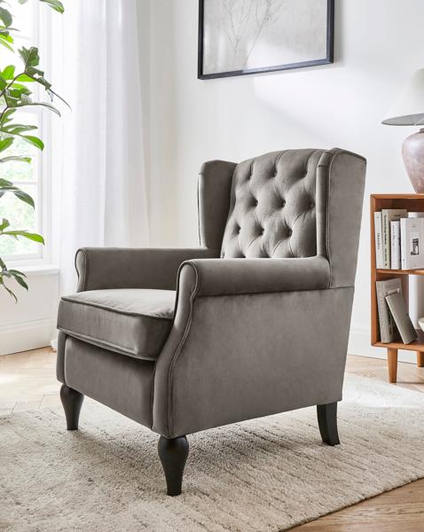 Bailey Velvet Wingback Armchair
