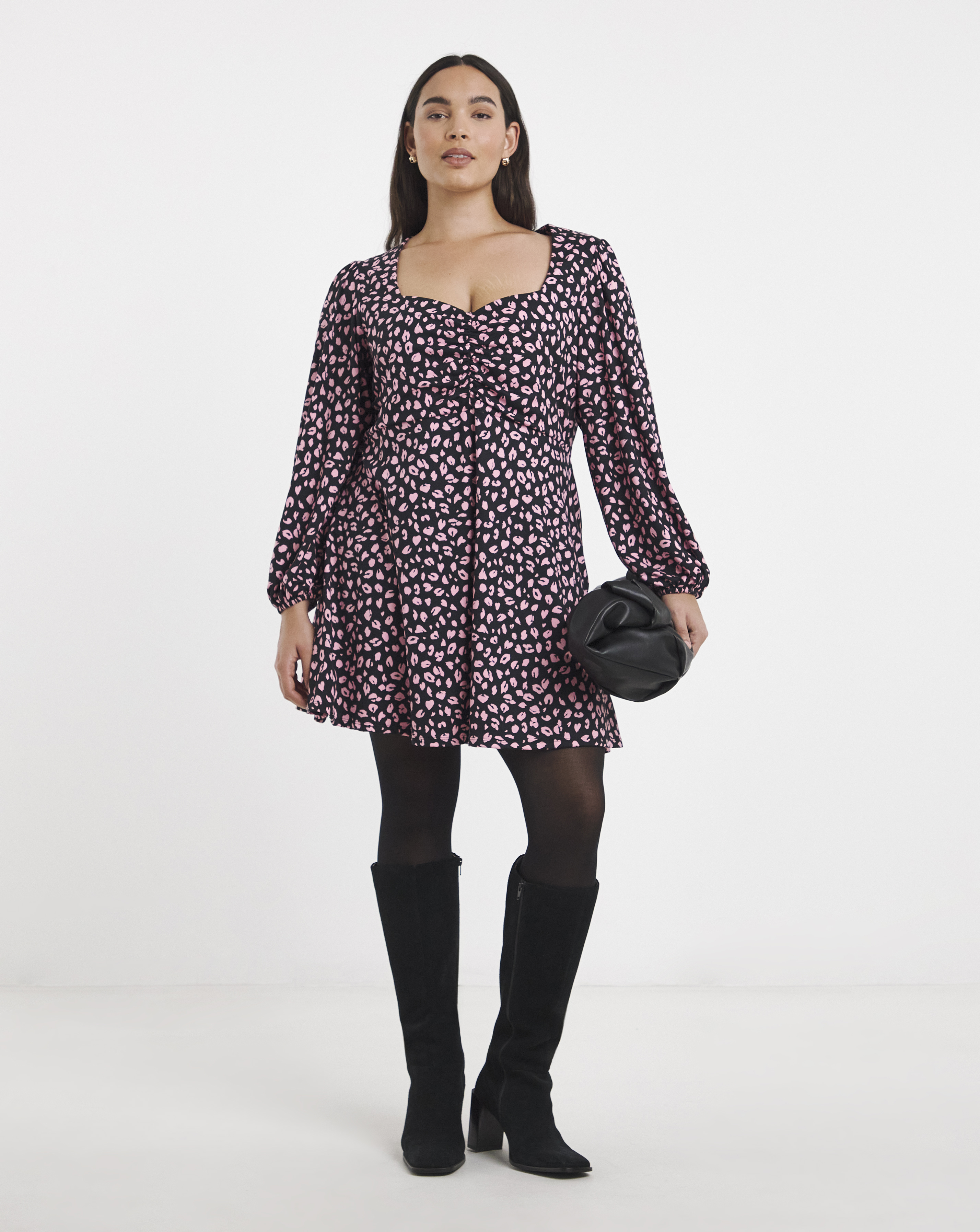 Supersoft Sweetheart Neck Skater Dress