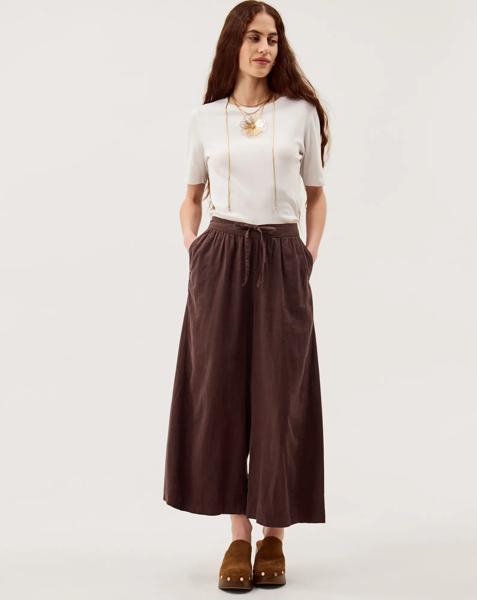 Monsoon Maisie Linen Crop Wide Trousers