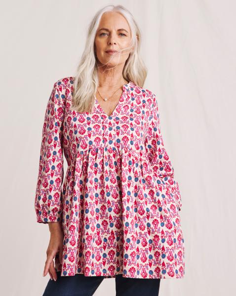 Julipa Tiered Pure Cotton Swing Tunic