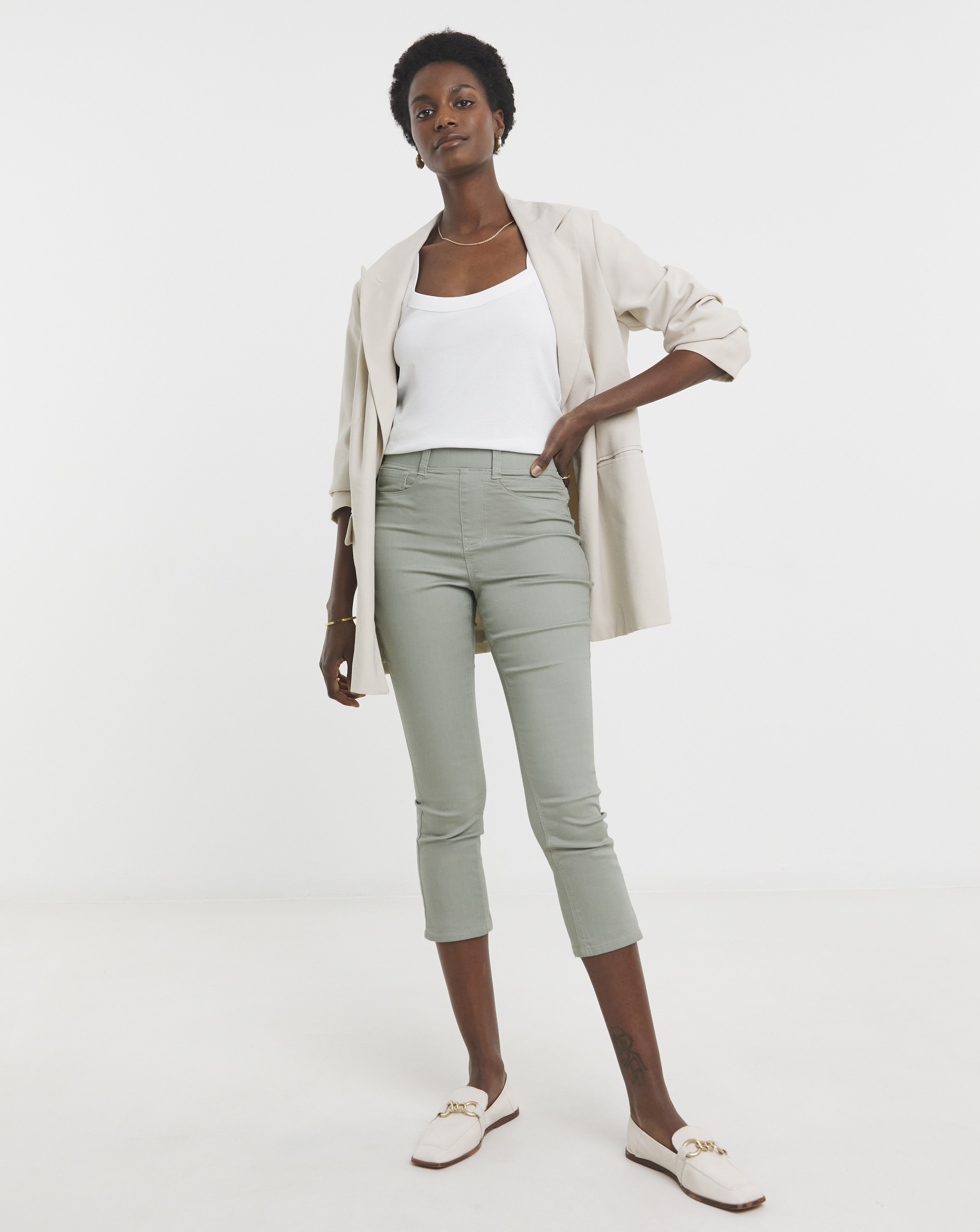 Sage Crop Jeggings