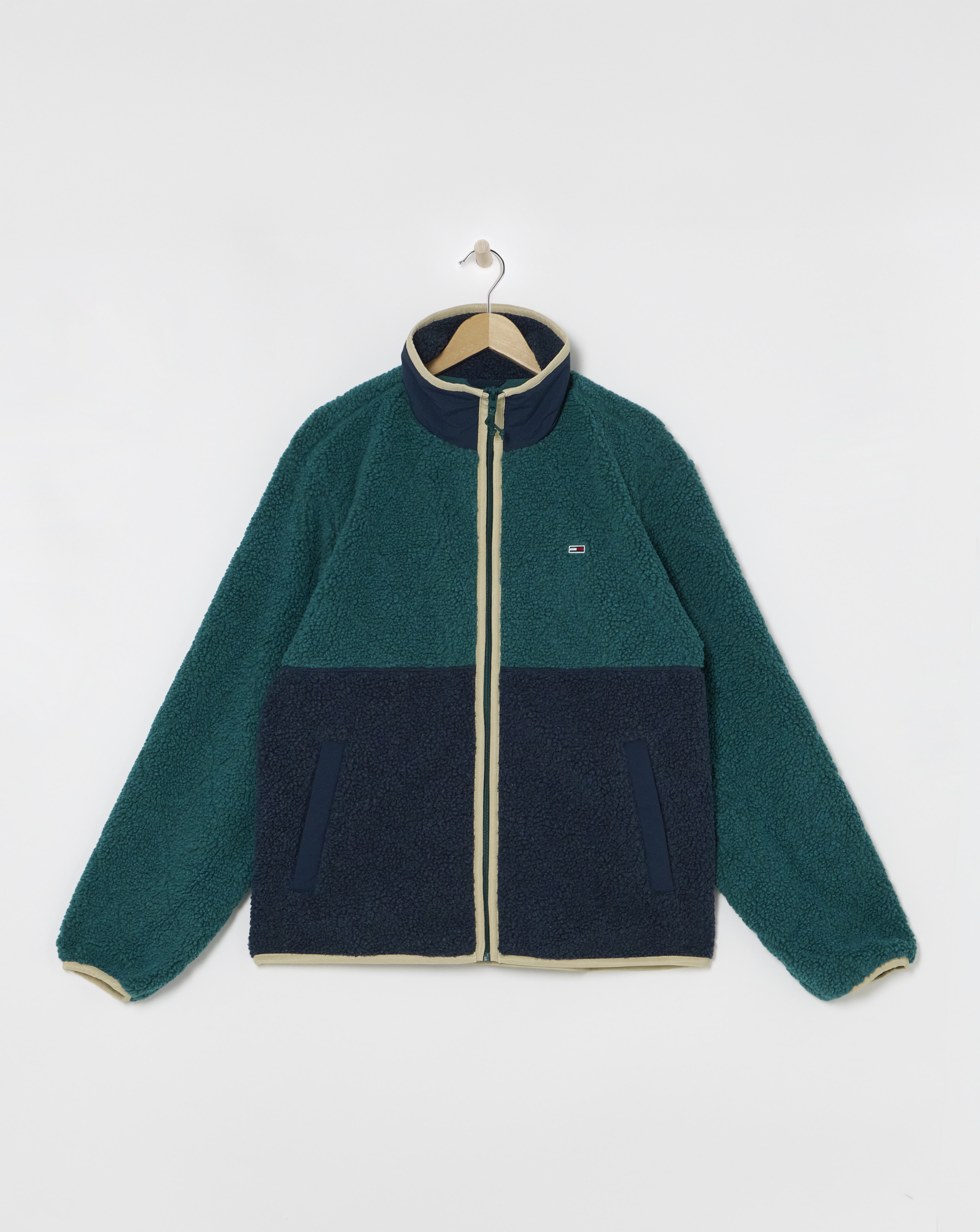 Tommy Jeans Navy Essential Teddy Jacket - Extra Large