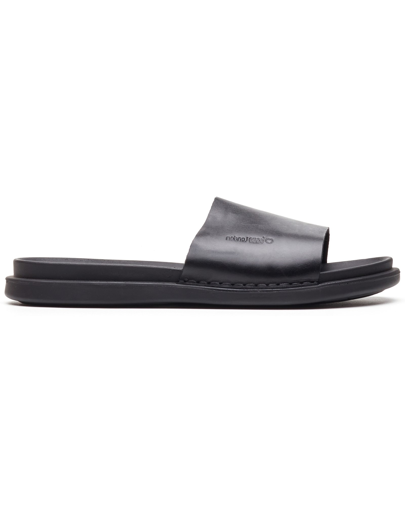 Base London Men's Black Albany Slide Sandal