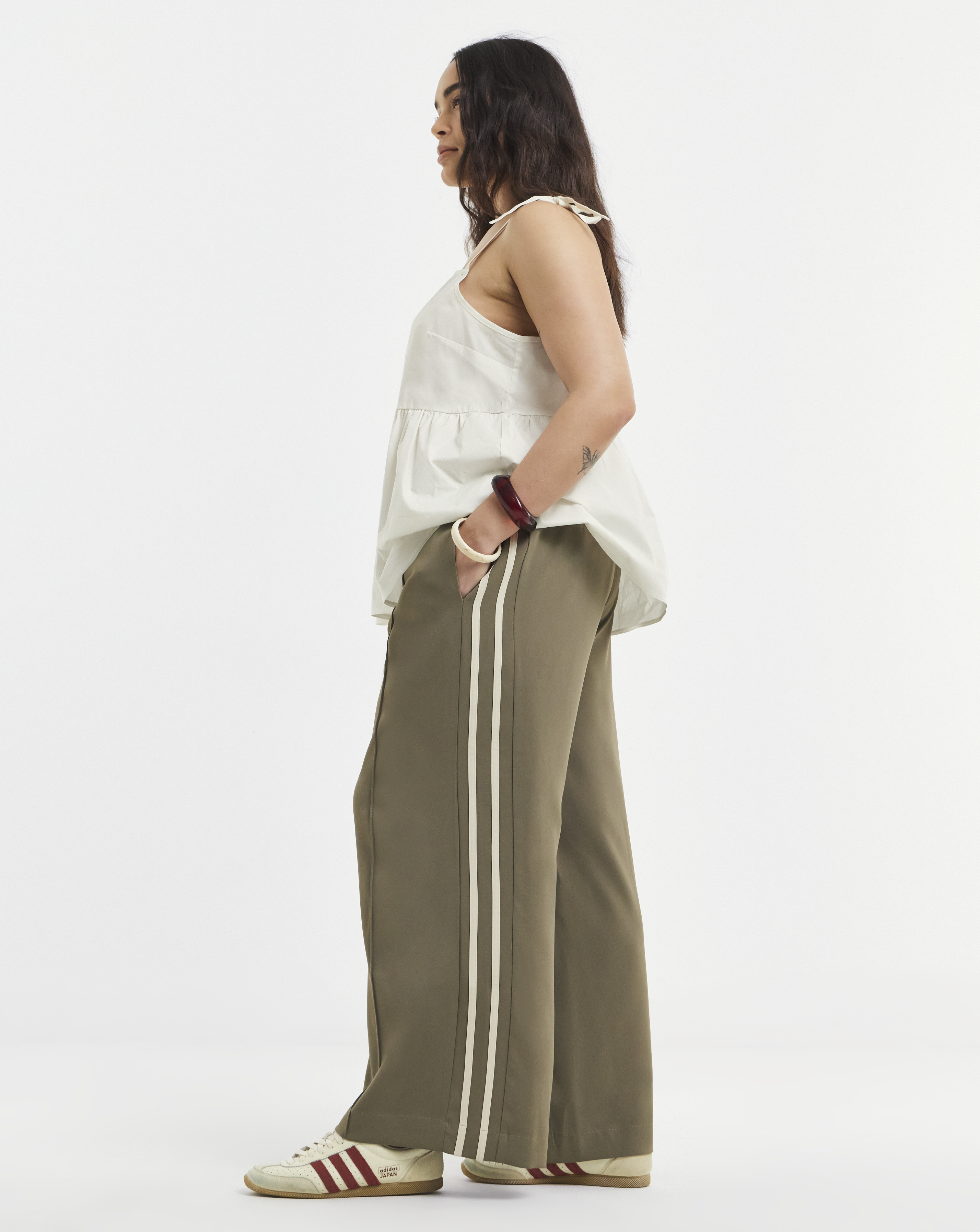 Simply Be Khaki Side Stripe Trouser