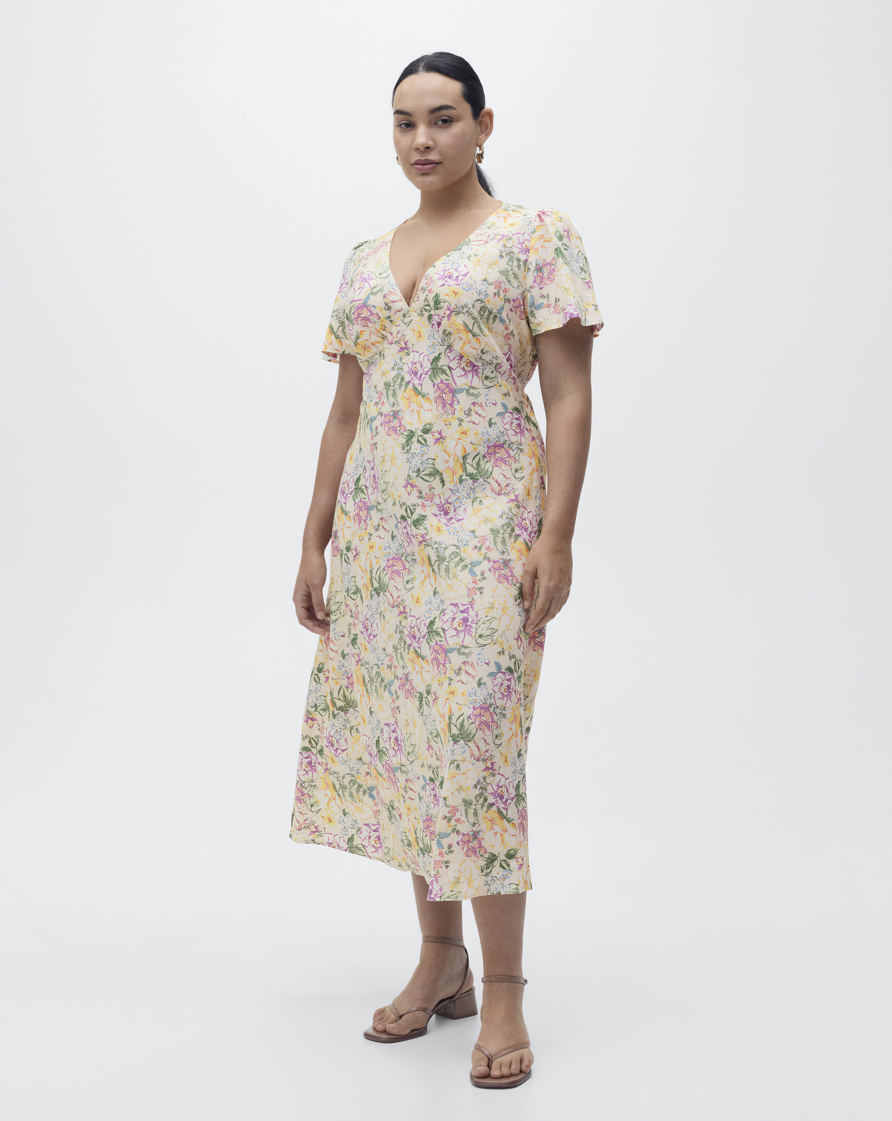 Mango Floral Midi Dress