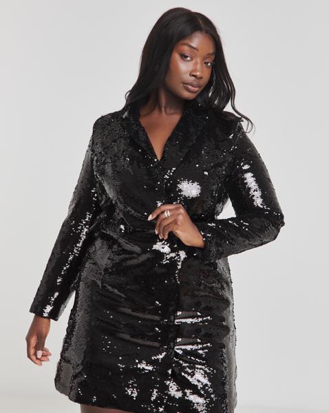 Simply Be - Women's Sequin Blazer Dress - Size 10 - Black - 100% Polyester
