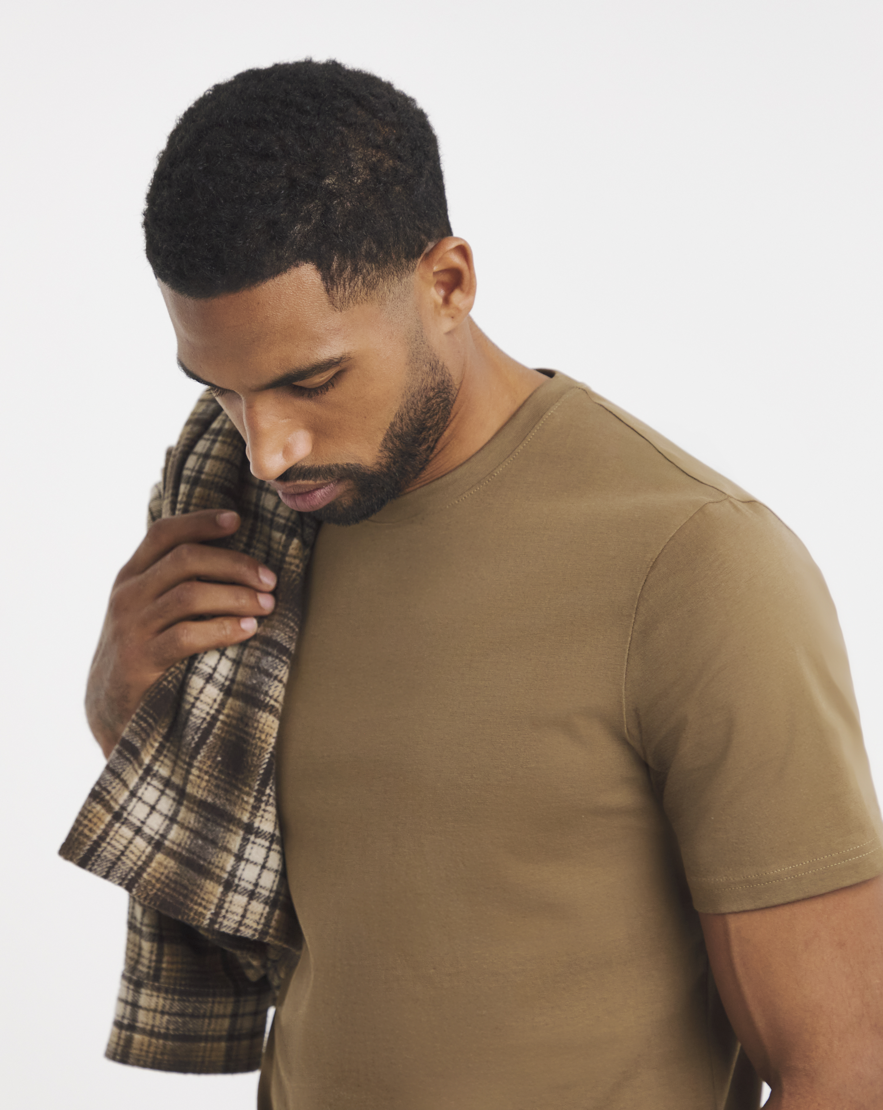 Crew Neck T-Shirt Long - Beige