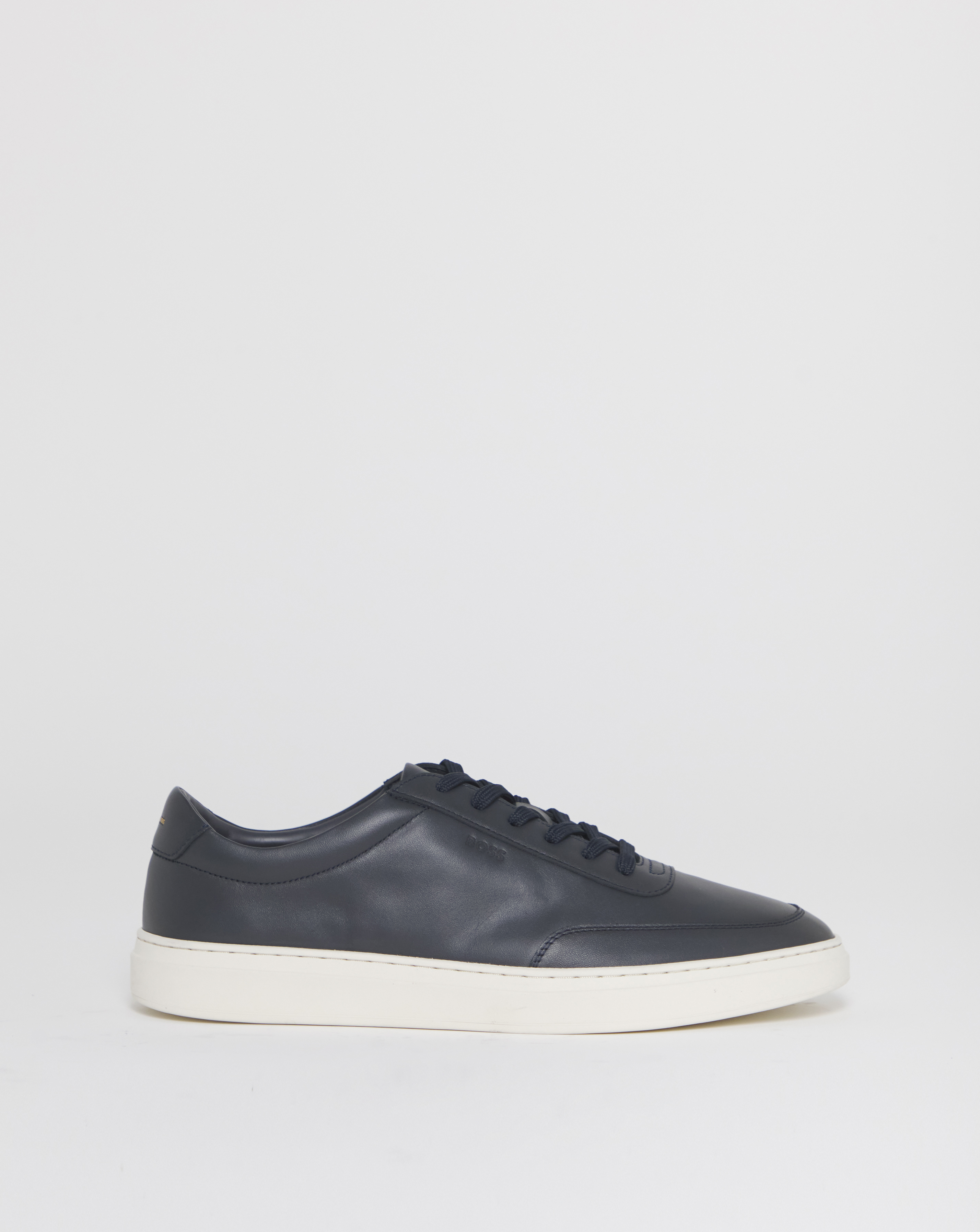 BOSS Kieran Leather Sneaker - Dark Blue