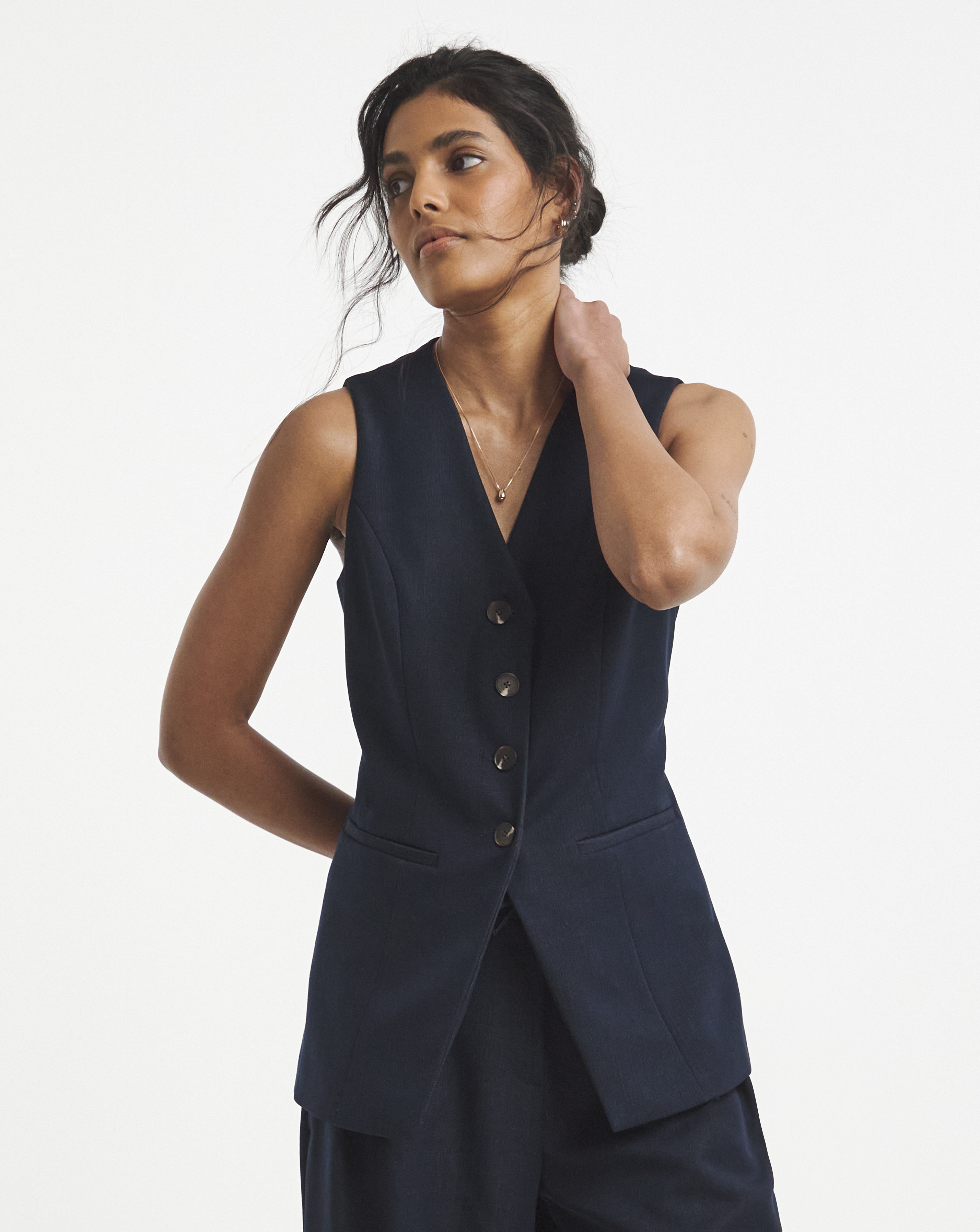 Simply Be Indigo Denim Look Waistcoat