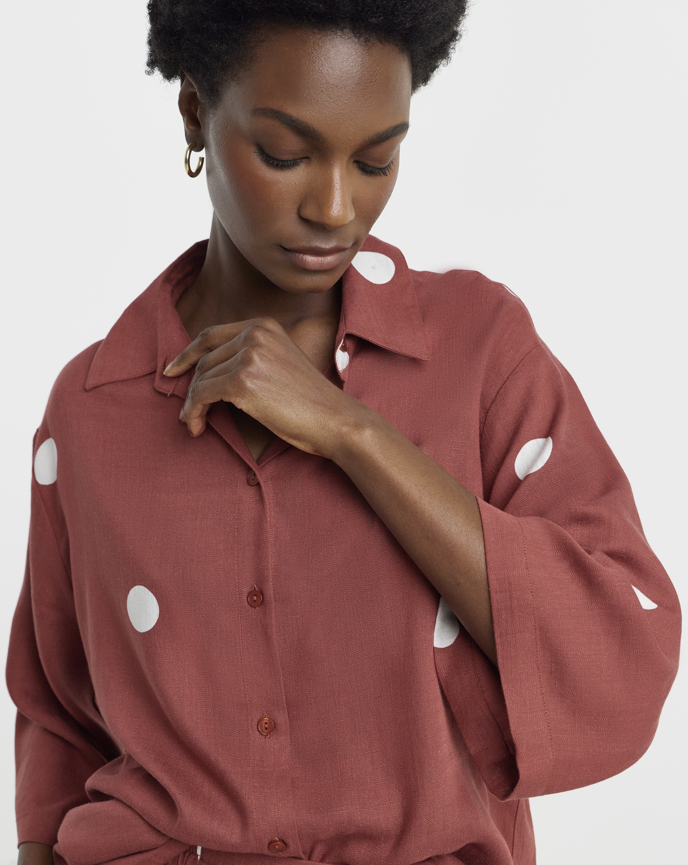 Linen Mix Half Sleeve Shirt