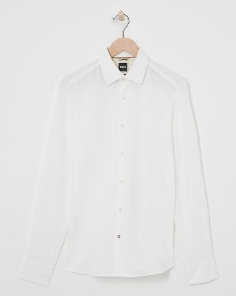 BOSS Linen Mix White Shirt