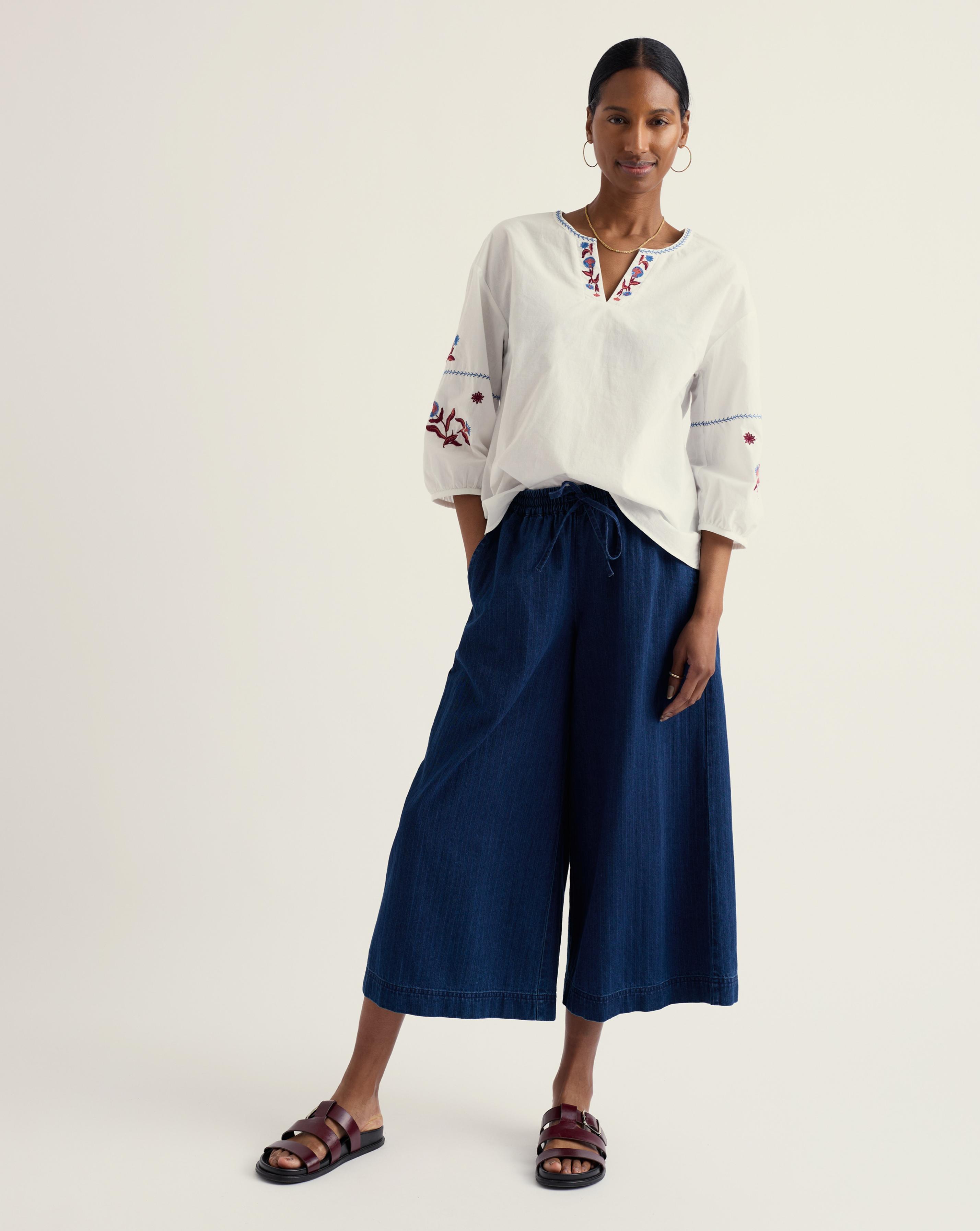 Seasalt - Women's Culottes - Organic Cotton - Size 10 - Indigo