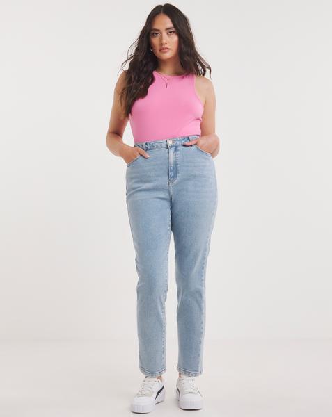 Bromide Blue Slim Mom Jean