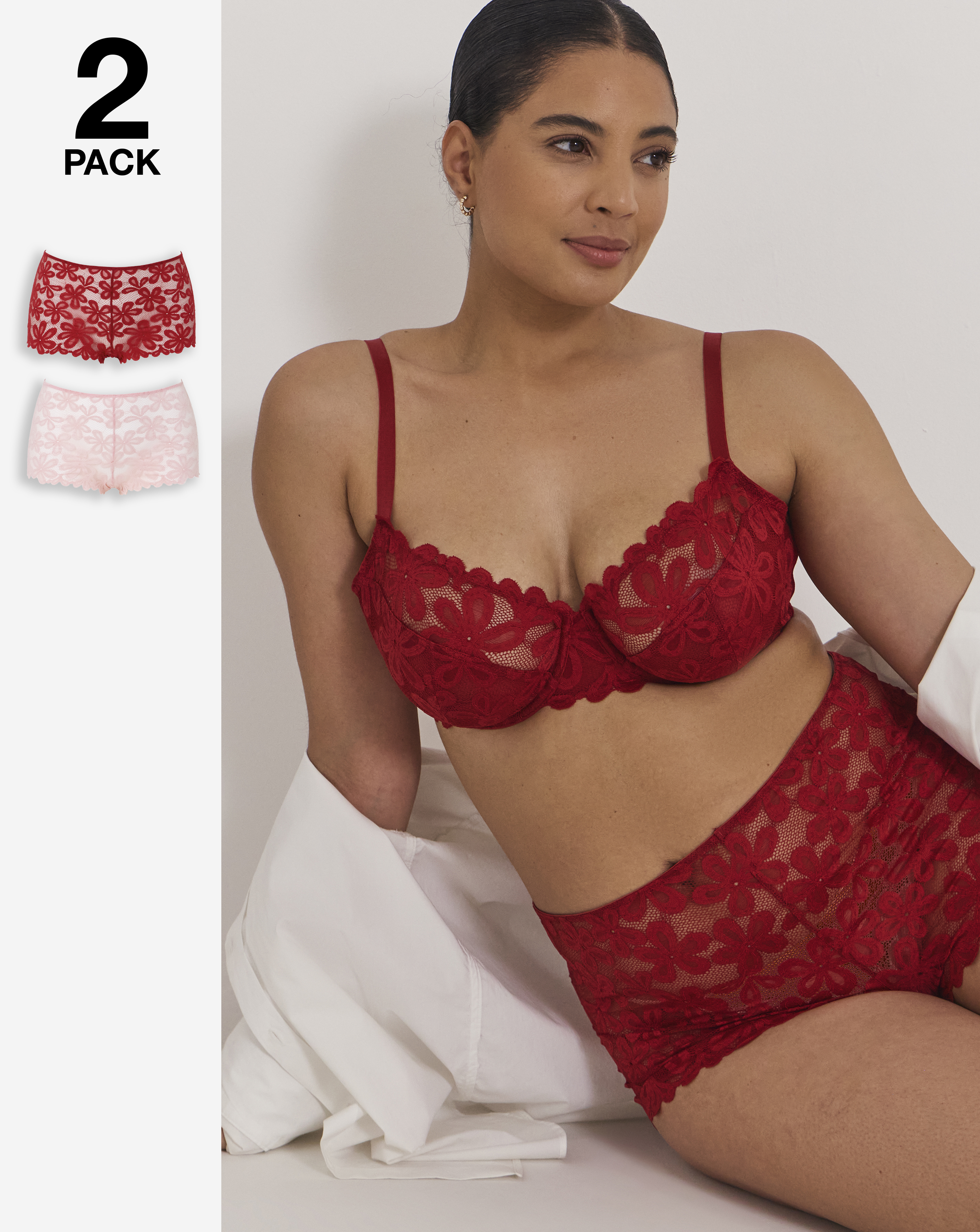 2 Pack Daisy Lace Shorts