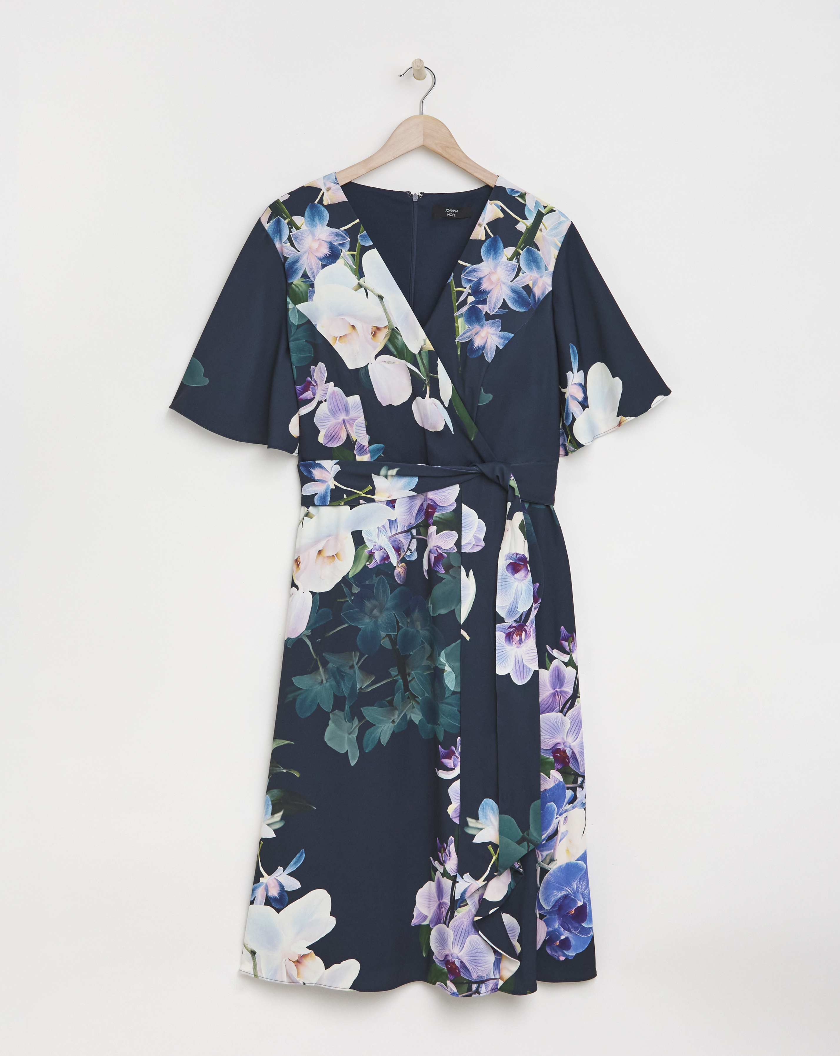 Joanna Hope Angel Sleeve Tie Waist Dress