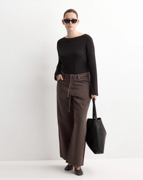 Mango Rachel Wide-Leg Jeans With Drawstr