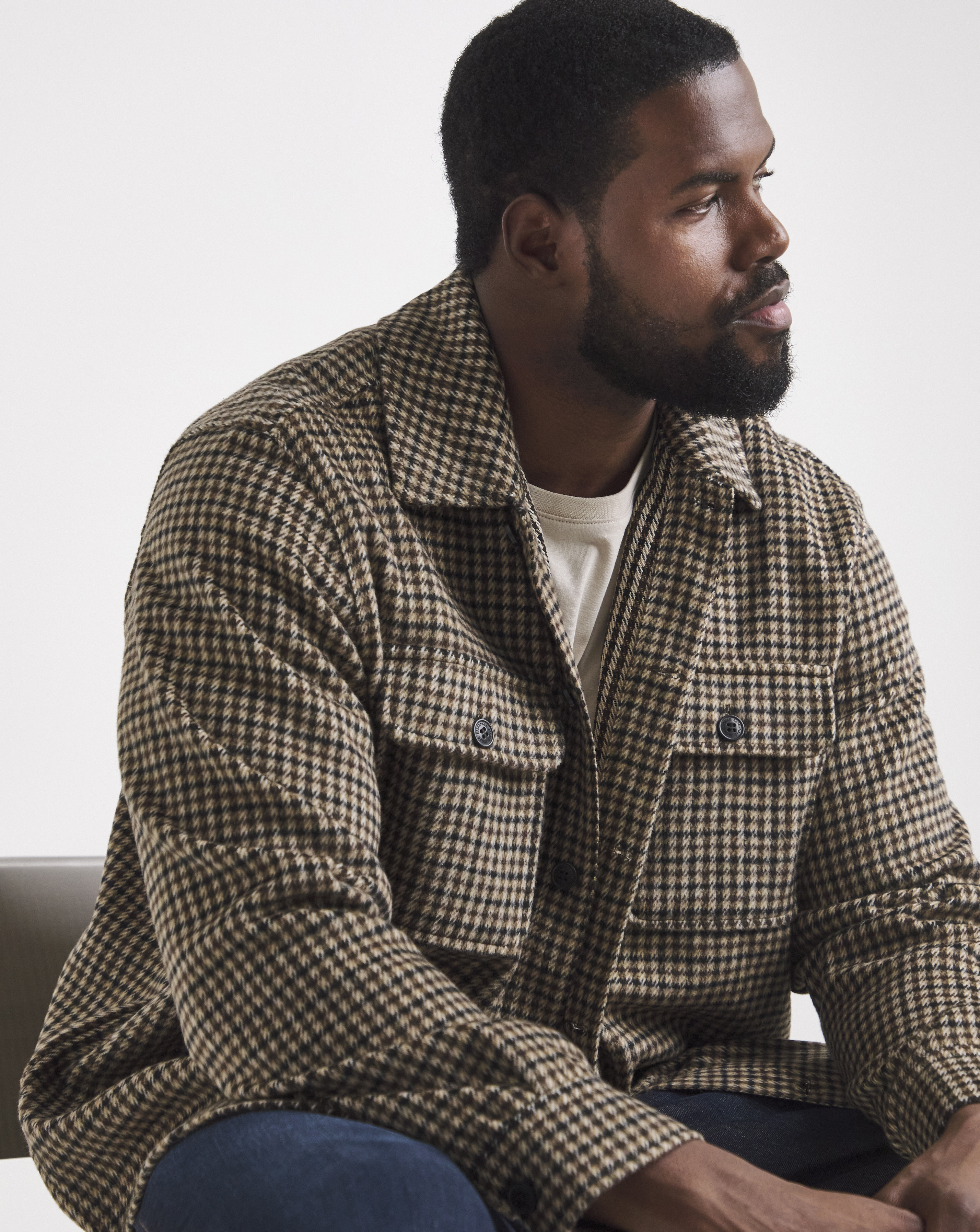 Jack & Jones Brown Multi-Coloured Bradley Ollie Check Shirt - M(44)