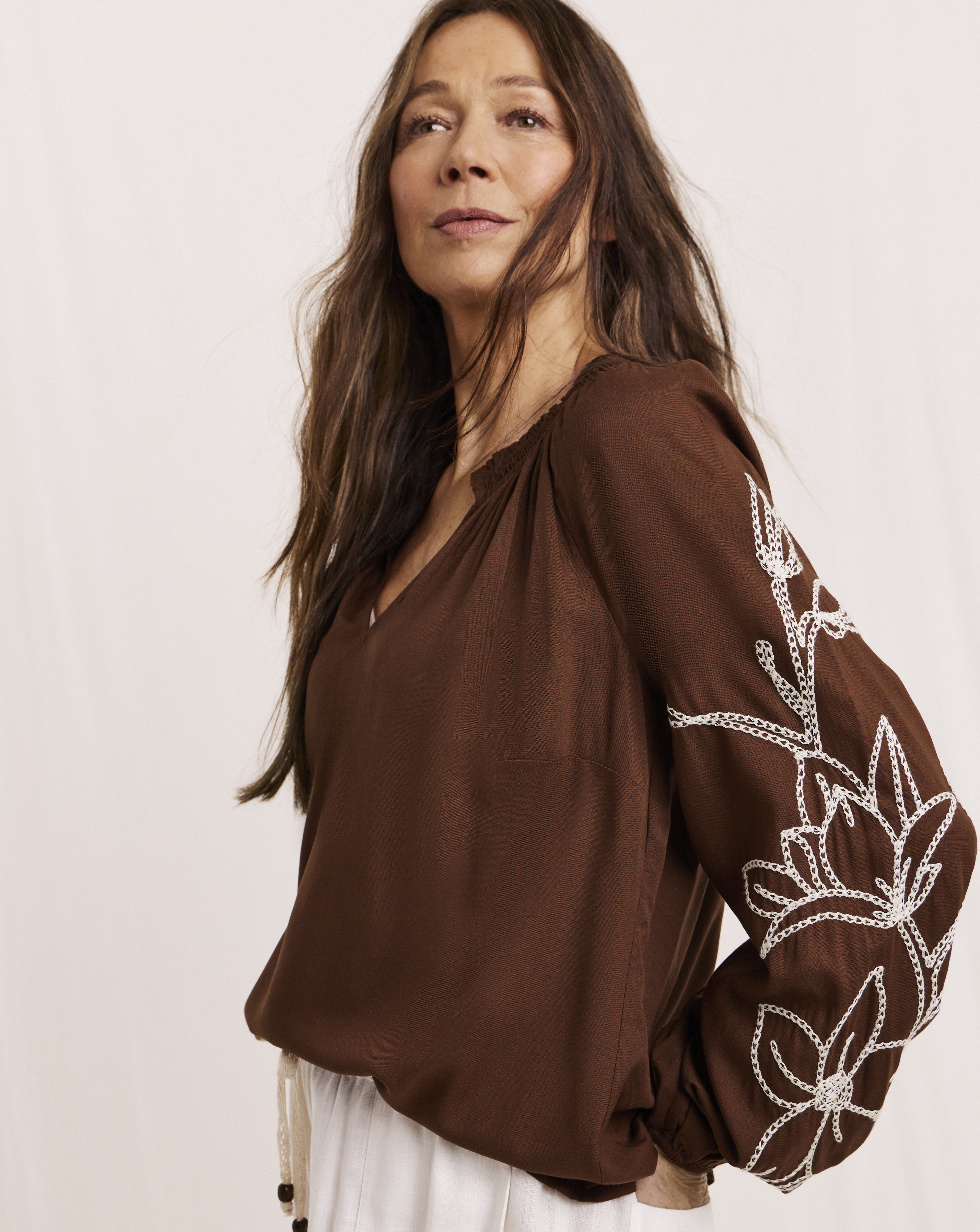 Julipa Embroidered Sleeve Blouse