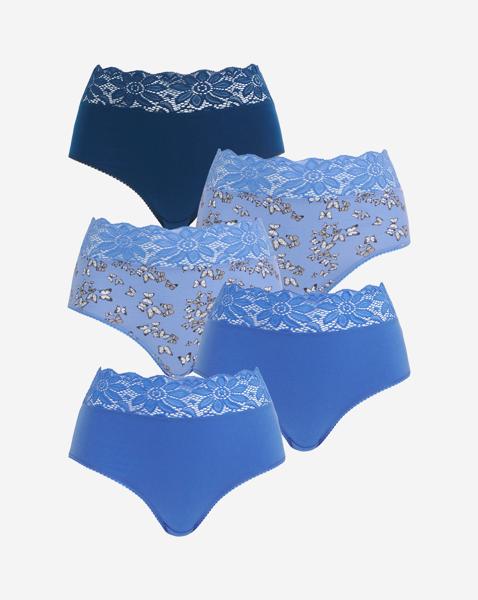 5Pack Lace Top Full Fit Briefs