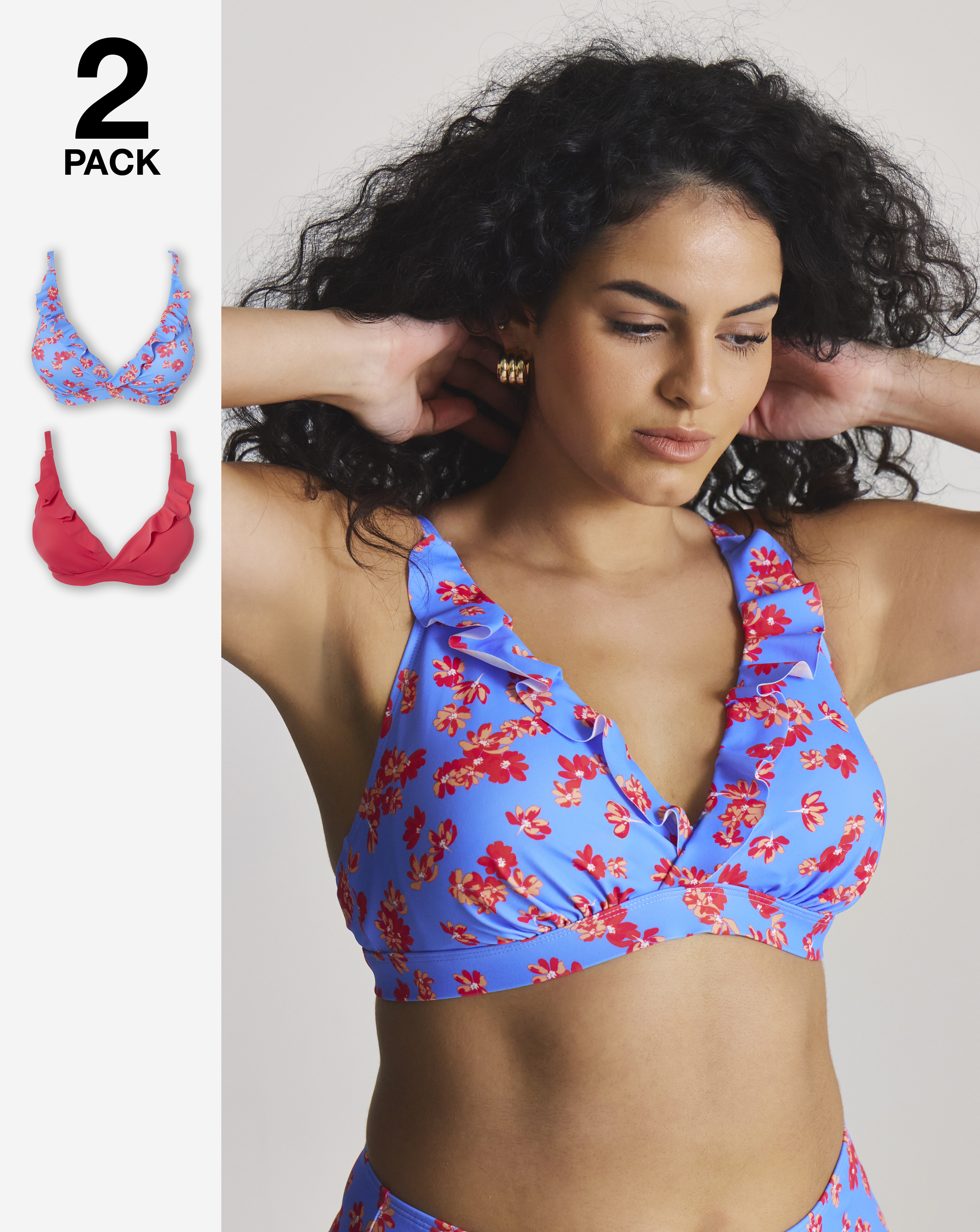Value 2 Pack Plunge Bikini Tops