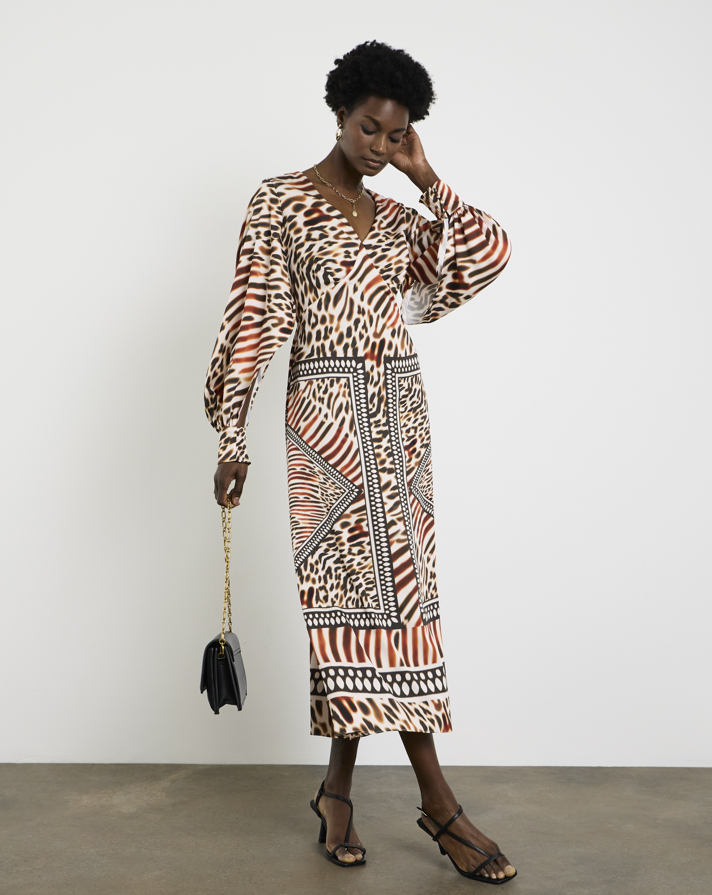Joanna Hope Animal Printed Tea Dress