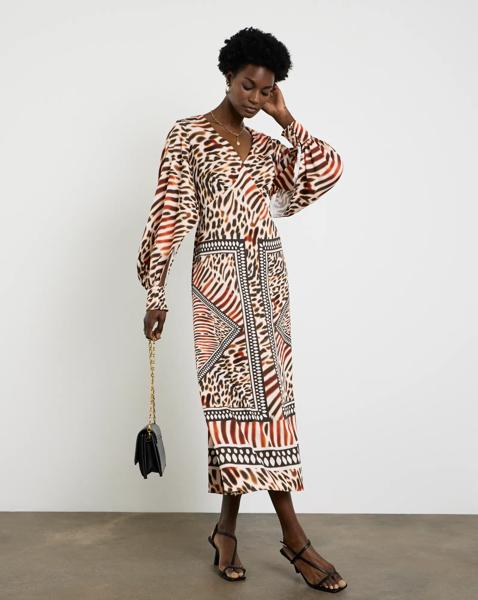 Joanna Hope Animal Printed Tea Dress