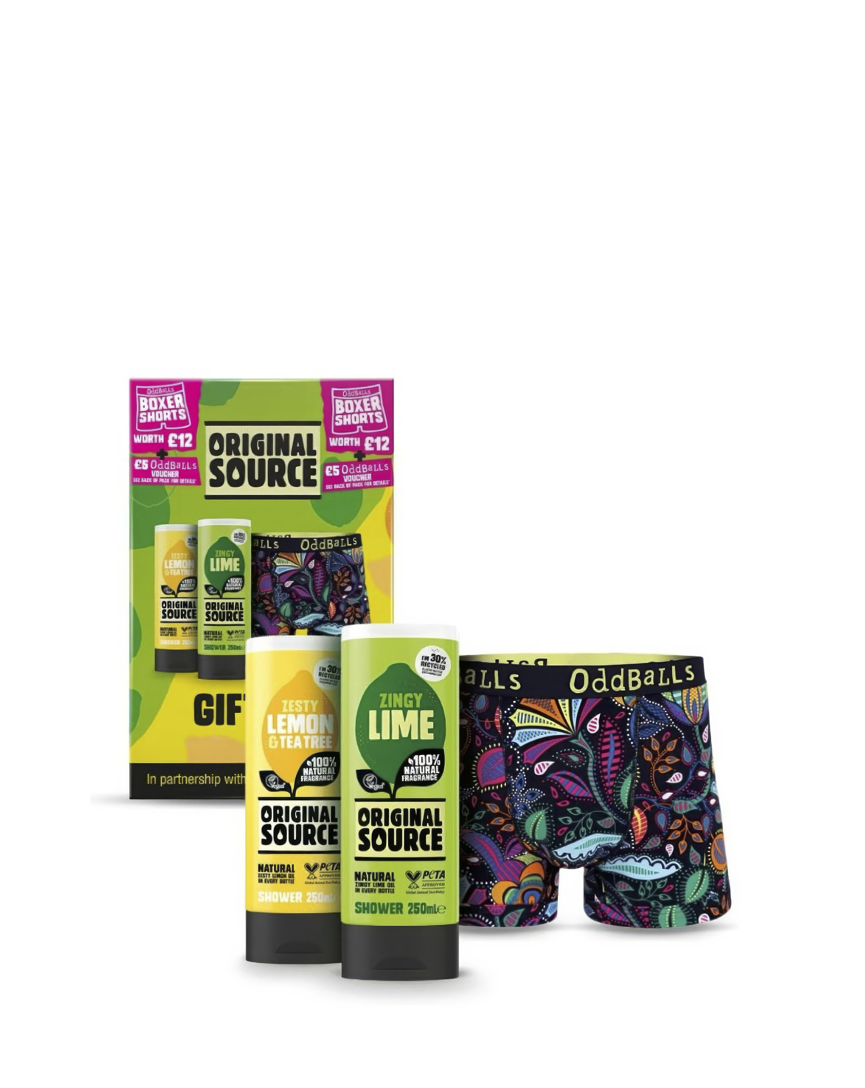 Original Source Red Boxers Gift Set