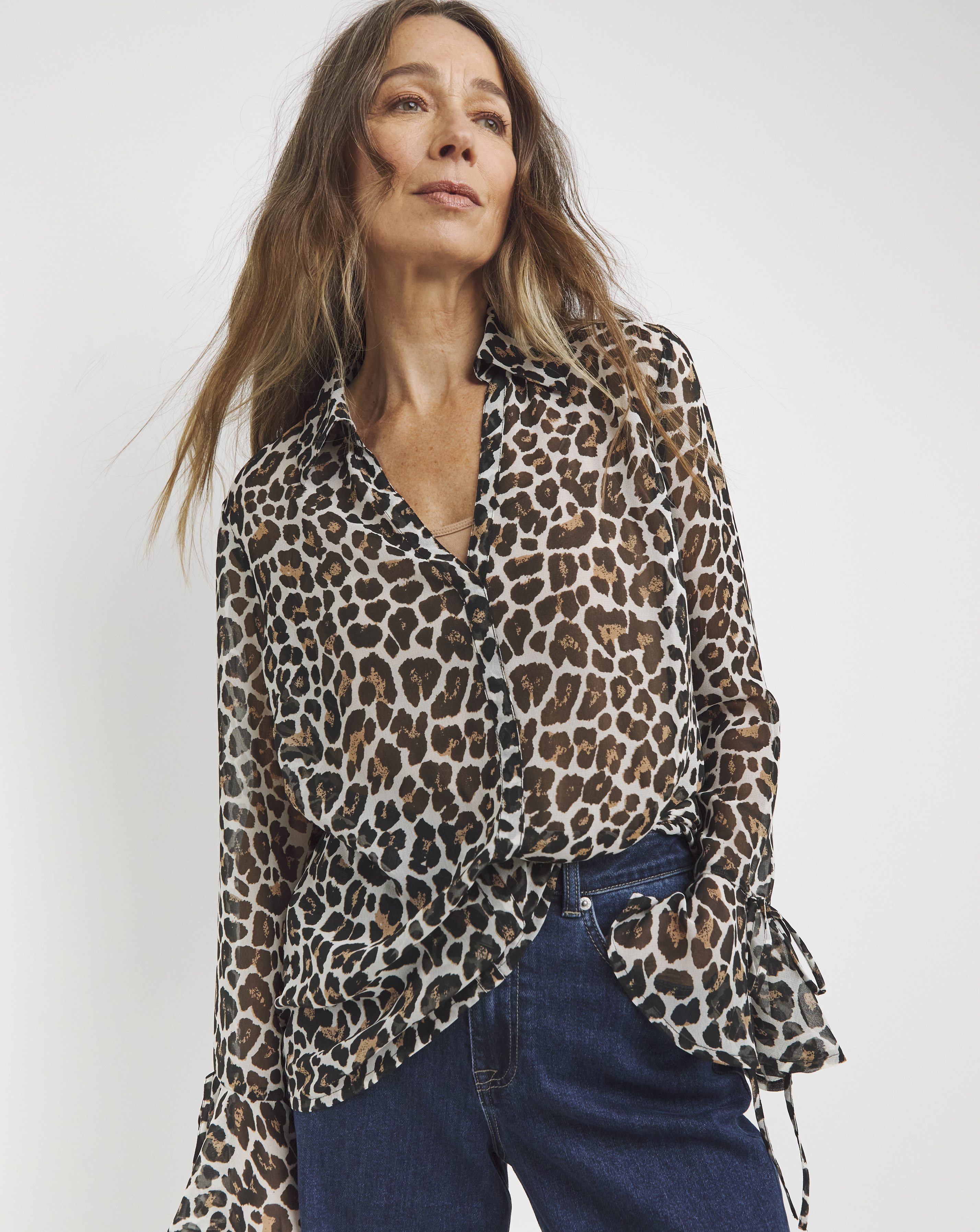 Georgette Frill Cuff Blouse
